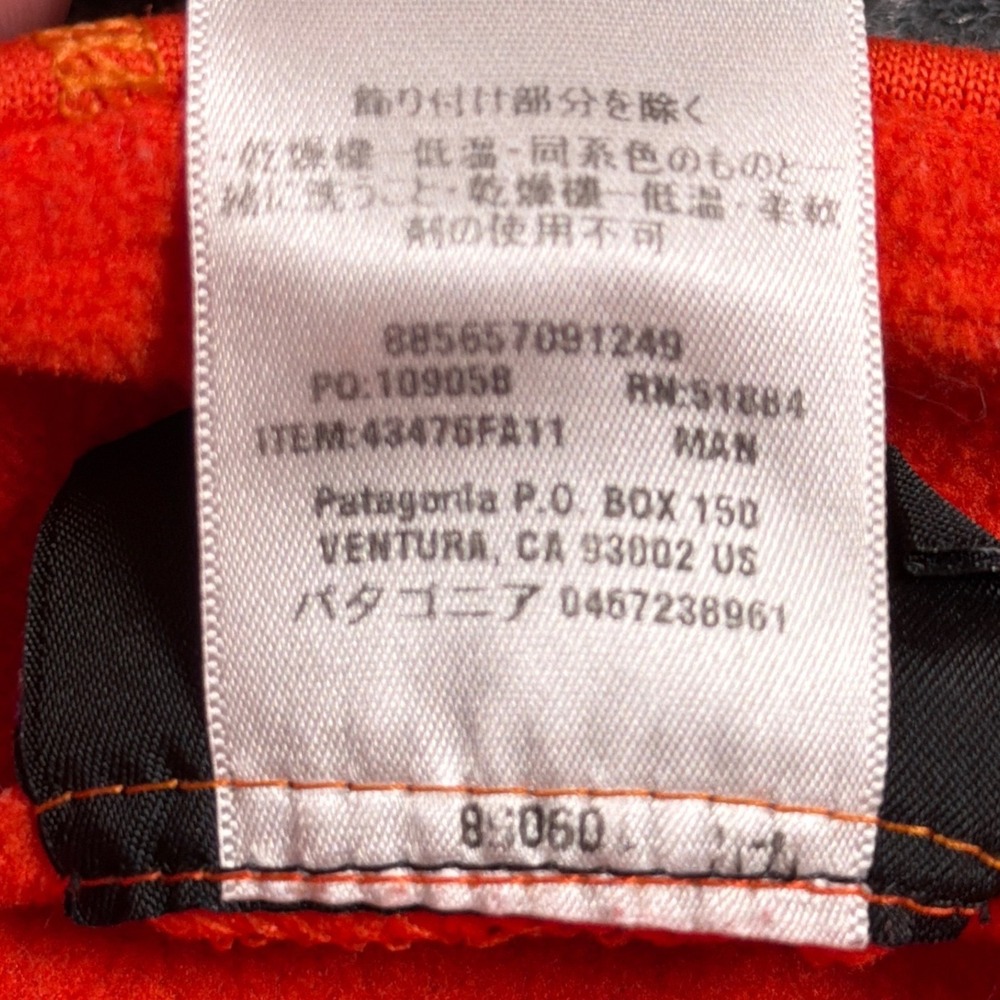 Patagonia Capilene Expedition Fleece Pullover Womens L Orange 1/4 Zip Thumbhole - Picture 9 of 16